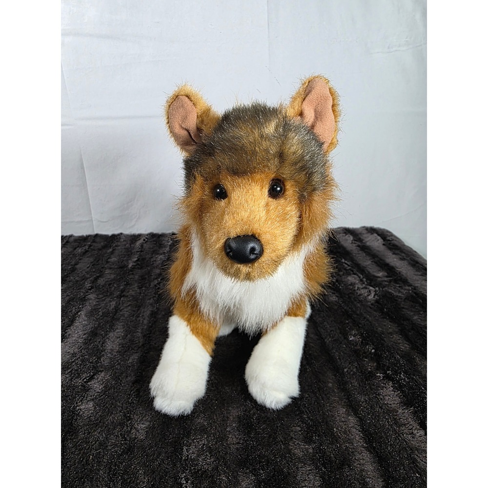 Douglas Sheba Collie Plush Dog Stuffed Animal Retired 2017.1 Brown White